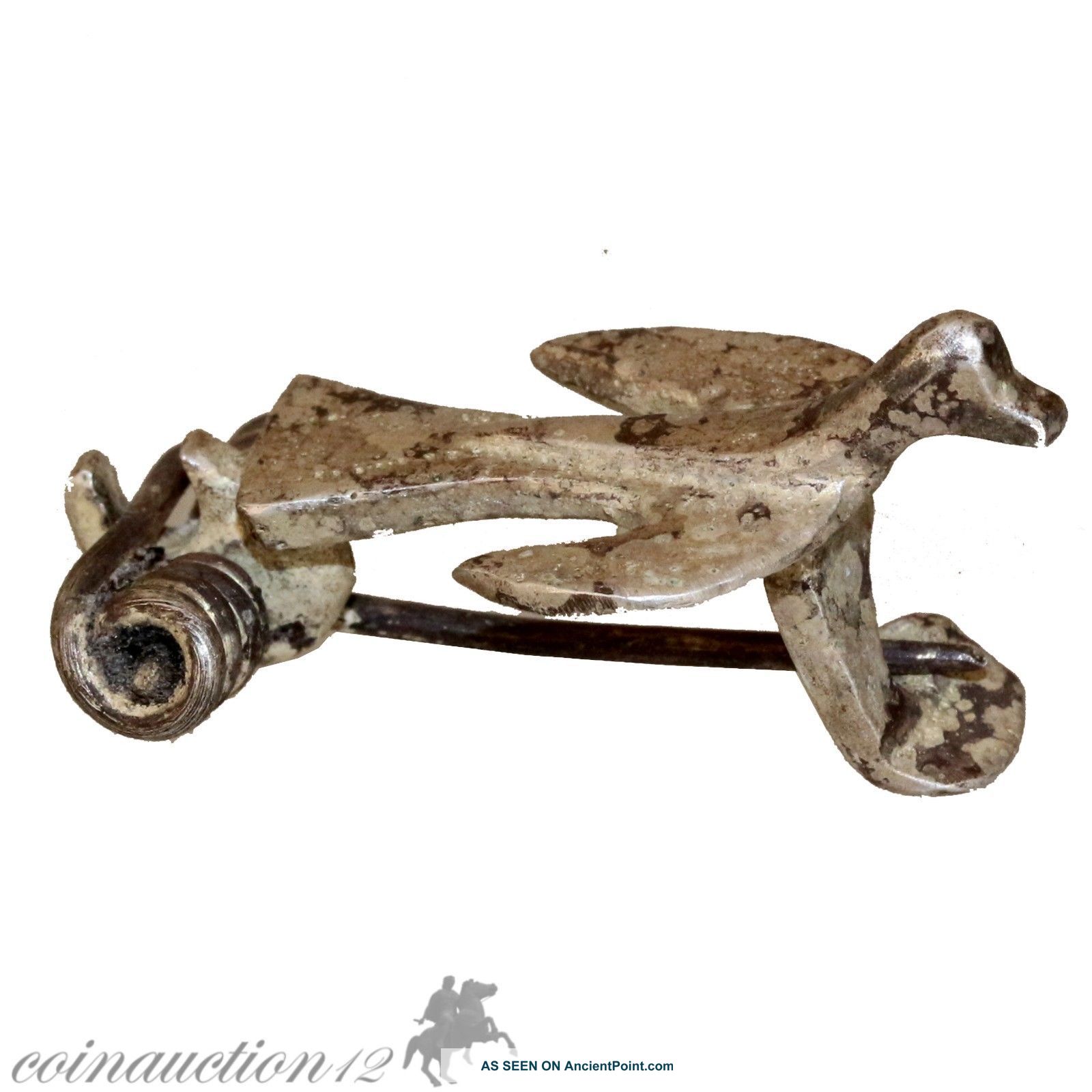 Circa 200 - 300 Ad Scarce Roman Silver Dove Fibula Brooch Roman photo
