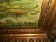 Antique Oil Painting,  { Landscape Wih Cow Near A River,  Is Signed,  Frame }. Other Antique Decorative Arts photo 6