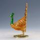 Chinese Collectable Cloisonne Inlaid Rhinestone Handwork Peacock Statue D1429 Birds photo 2