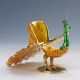 Chinese Collectable Cloisonne Inlaid Rhinestone Handwork Peacock Statue D1429 Birds photo 4