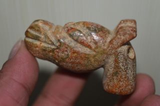 Old Chinese Neolithic Hongshan Old Jade Hand Carved Amulet Pendant P052 photo