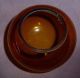 C19th Chinese Amber Glass Table Snuff Pot With Rosewood Cover Very Good Item Porcelain photo 2