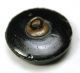 Antique Black Glass Button Leaves Design W/ Colorful Carnival Luster - 11/16 Inch Buttons photo 1