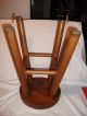 Antique Primitive Wood Milking Stool - Country Store Stool 1800-1899 photo 3
