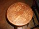 Antique Primitive Wood Milking Stool - Country Store Stool 1800-1899 photo 4