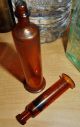 Antique Blown Amber Medical Syringes - Possible Veterinary.  Privy Dug. Other Medical Antiques photo 2