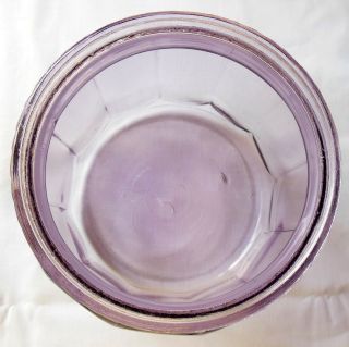 Antique Lavender Glass Swirl Point Ground Lid Candy Jar 10” Tall photo