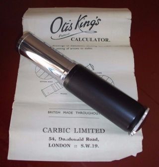 Otis King ' S Cylindrical Calculator Model K By Carbic Instructions & Box photo