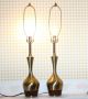 Mid - Century Brushed Brass Laurel Teardrop Lamps Mid-Century Modernism photo 1