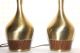 Mid - Century Brushed Brass Laurel Teardrop Lamps Mid-Century Modernism photo 3