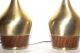 Mid - Century Brushed Brass Laurel Teardrop Lamps Mid-Century Modernism photo 4