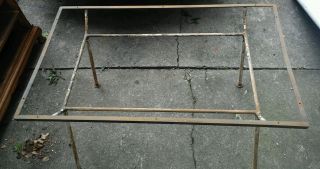 Vintage Wrought Iron Mid Century Modern Architectural Table photo