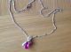 A Really Ladies Necklace With A Large Red Stone ' Beach Find British photo 1