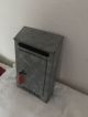Vintage Old Galvanised Letterbox Industrial.  With Key Garden photo 4
