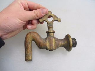 Antique Brass Tap Tank Keg Vintage Old Samovar Urn Sink Brewing Vintage Seized photo