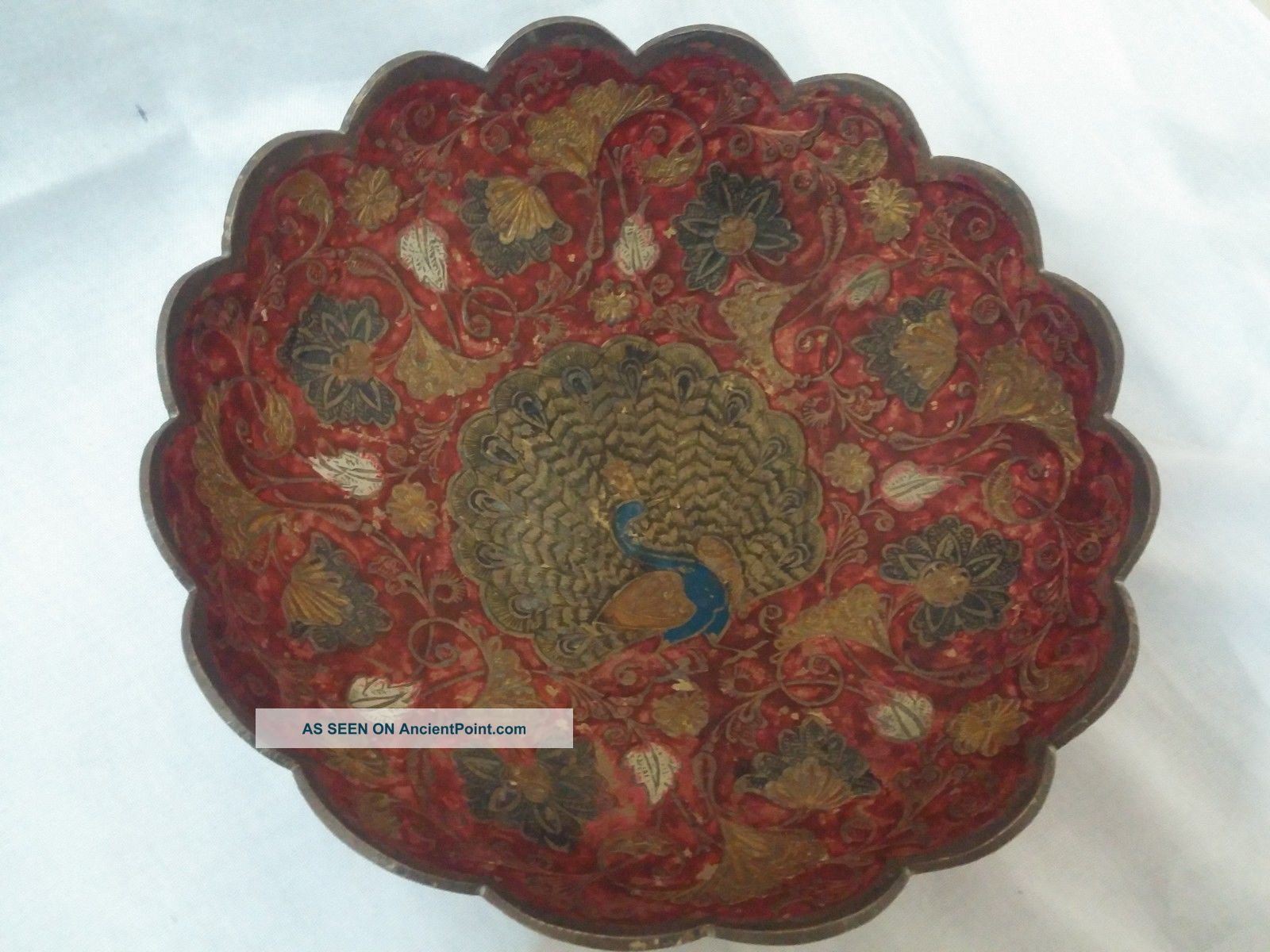 Antiques Old Copper Bowl Wonderful For Decoration Middle East photo