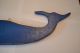 Primitive Blue Whale 16 Inches Long Wall Hanger Carved Figures photo 2