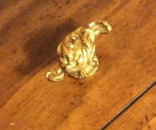 Vintage Sherle Wagner Solid Cast Brass Door Drawer Pull Knob Ornate Heavy photo