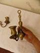 Pair Antique Solid Brass Wall Sconce Candlestick Holders,  19th Century/american? Chandeliers, Fixtures, Sconces photo 5