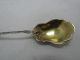Vintage Towle Rustic Sterling Silver Berry Spoon With Gold Wash Bowl 1895 Flatware & Silverware photo 3