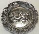 19th C.  European 900 Silver Pierced Repousse Ring Tray - Water Nymph W/ Dolphins Coin Silver (.900) photo 2