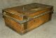 Antique Old Metal Strong Box Money Box With Metal Interior Insert No Key Safes & Still Banks photo 5