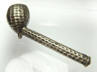 Small British 18th - 19th Century Solid Silver Acorn Bowl Pipe.  (a922) photo