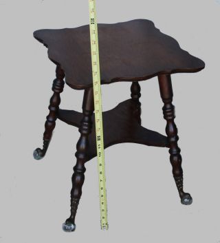 Antique Salesman Sample Quarter Sawn Oak Claw Foot Table photo