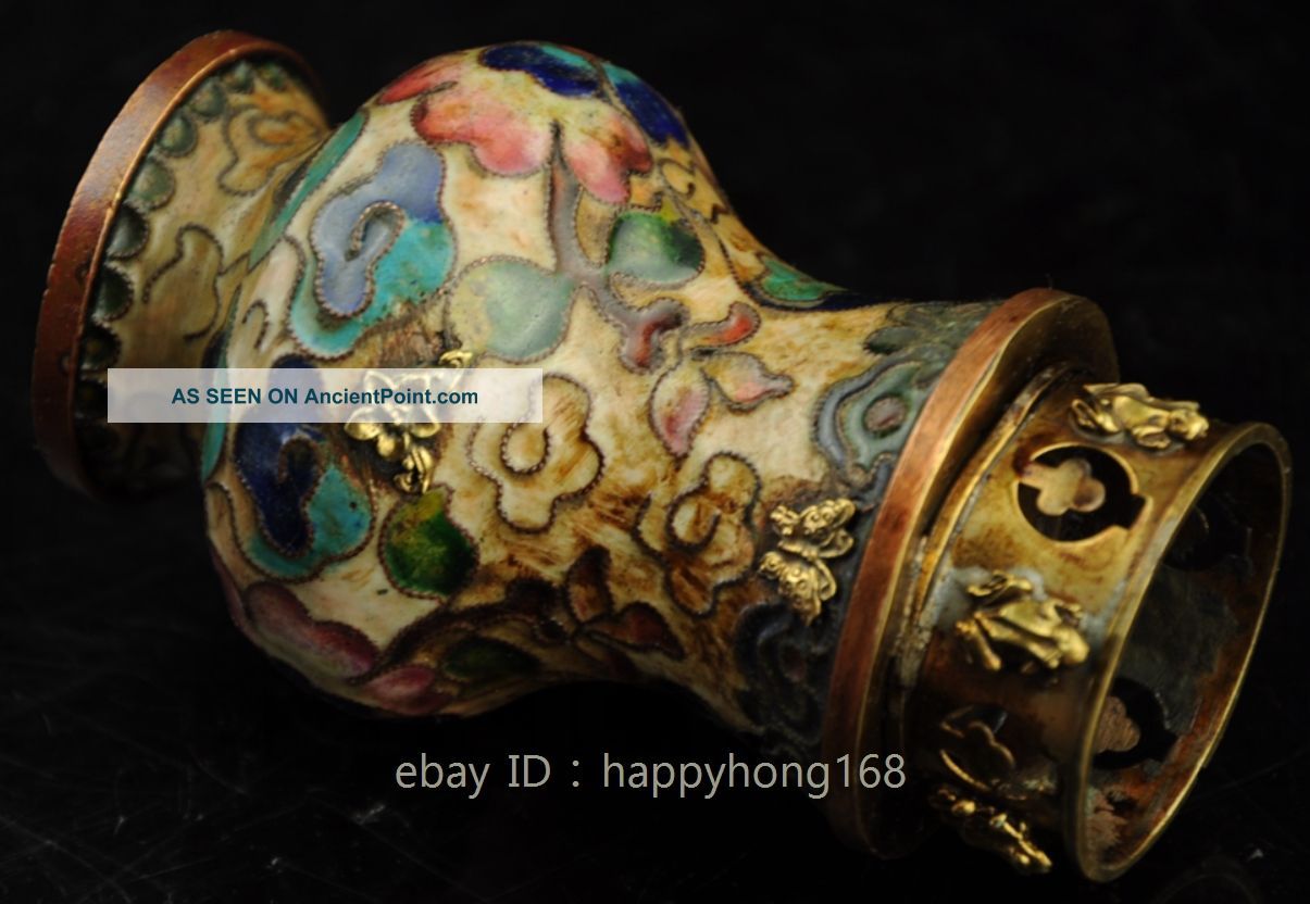 Antique Chinese Ancient Aristocratic Families Special Cloisonne Glass Lamp Other Antique Chinese Statues photo