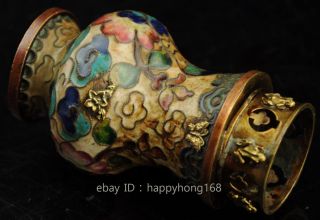 Antique Chinese Ancient Aristocratic Families Special Cloisonne Glass Lamp photo