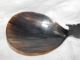 Vintage Carved & Polished Water Buffalo Horn Spoon With Dragon Handle Oriental Other Chinese Antiques photo 2
