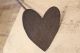Rare 18th C Pennsylvania Wrought Iron Heart Shaped Fireplace Peel In Old Surface Primitives photo 1