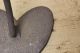 Rare 18th C Pennsylvania Wrought Iron Heart Shaped Fireplace Peel In Old Surface Primitives photo 3