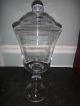 Antique Mouth Blown Glass Apothecary Jar 15” Candy Drug Store Display Clear Bottles & Jars photo 1