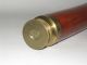 Antique Wood & Brass Single Draw Telescope Other Antique Science Equip photo 6