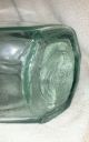 Antique Thick Green Aquamarine Glass Octagon Apothecary Candy Drug Store Jar Bottles & Jars photo 8