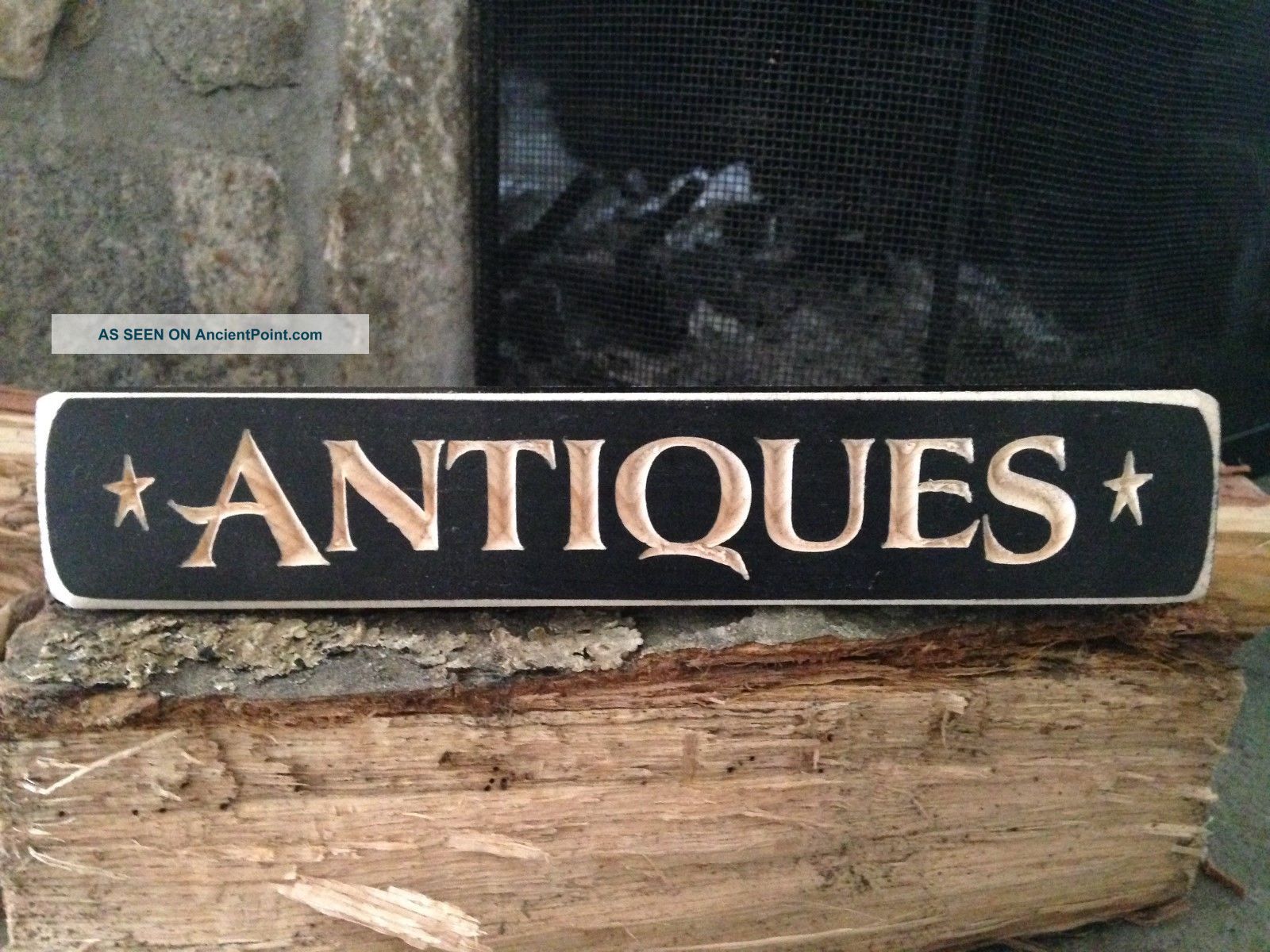 Primitive Country Rustic Distressed Black 