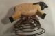 Primitive,  Country Wood Sheep On Spring Shelf Sitter Primitives photo 1