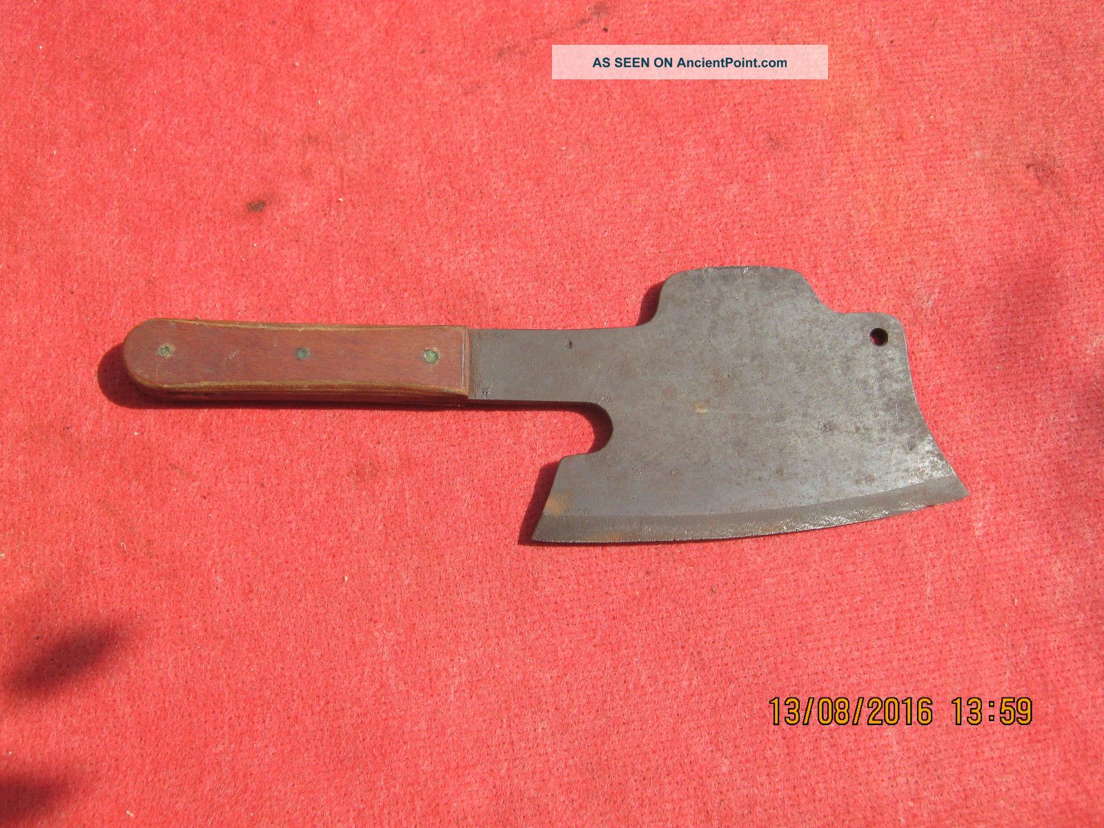 Old Tool Transylvania - Hog Splitter Butcher Ax Meat Cleaver Old Large Axe - 43oz Primitives photo