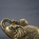 Chinese Brass Hand Carved Elephant & Ruyi Statue Z343 Elephants photo 1