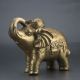 Chinese Brass Hand Carved Elephant & Ruyi Statue Z343 Elephants photo 3