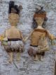 Primitive Thanksgiving Halloween Indian Dolls Sitters - - Squanto And His Maiden Primitives photo 1