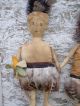 Primitive Thanksgiving Halloween Indian Dolls Sitters - - Squanto And His Maiden Primitives photo 4