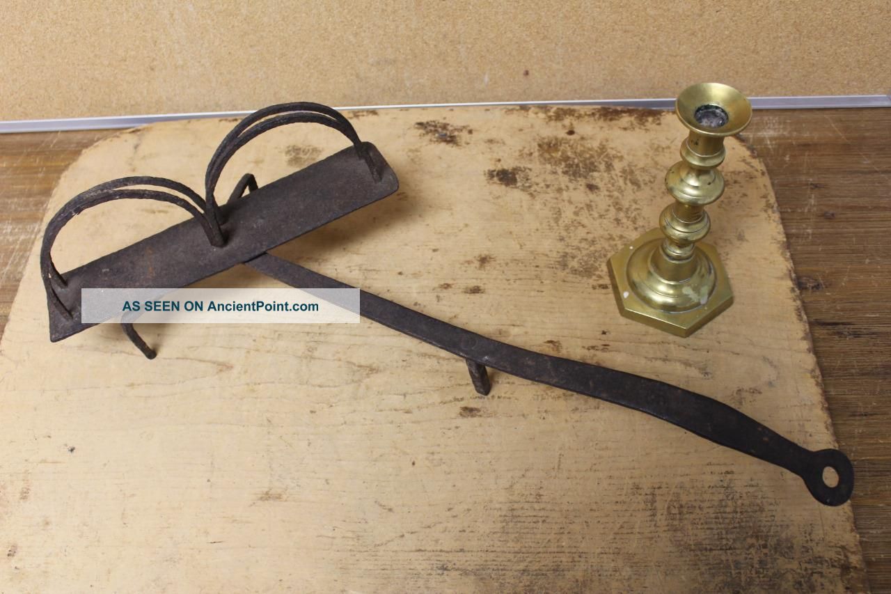 A Very Fine 18th C Wrought Iron Revolving Toaster In Surface Primitives photo