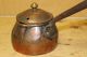 18th C Dovetailed Copper Hearth Cooking Pot With Iron Handle Prefect Primitives photo 2