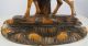 Antique Vtg Folk Art Rhon Sepp Carved Wood Elk Deer Germany Lamp Black Forest Carved Figures photo 4