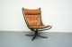 Vintage Tan Leather Falcon Chair By Sigurd Resell Ressell High Back 1658 1900-1950 photo 3
