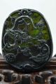 Chinese Hand - Carved Dark Green Natural Nephrite Dragon Pendant Necklaces & Pendants photo 4