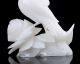 100 Natural White Jade Hand Carved Flower & Bird Statue D1441 Birds photo 6
