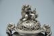 Chinese Old Silver Dragon Beast Pi Xiu Lion Head Statue Incense Burner Ceaser Other Chinese Antiques photo 1
